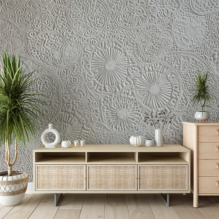 Papier peint texturé | Design géométrique en relief