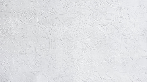 Papier peint en relief floral Décoration murale blanche élégante