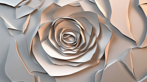 Papier peint floral Rose en relief