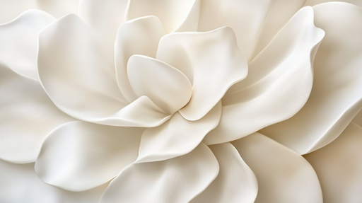 Papier peint floral Blanc élégant en relief