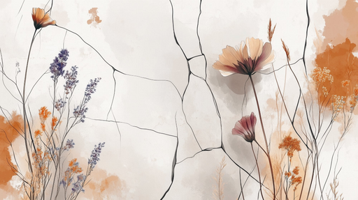 Papier peint floral Design botanique abstrait