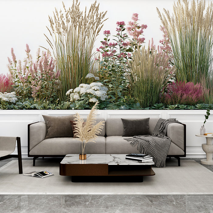 Papier peint floral | Design de prairie sauvage