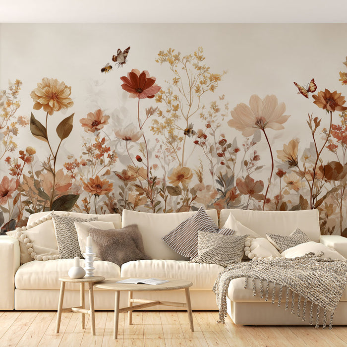 Papier peint floral | Design romantique et apaisant