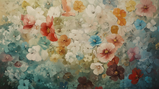 Papier peint floral Pastel éclatant