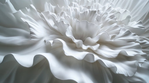 Papier peint floral Éclat blanc en relief