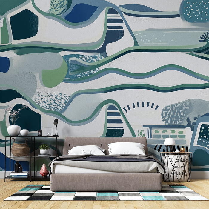 Papier peint abstrait | Design organique et moderne