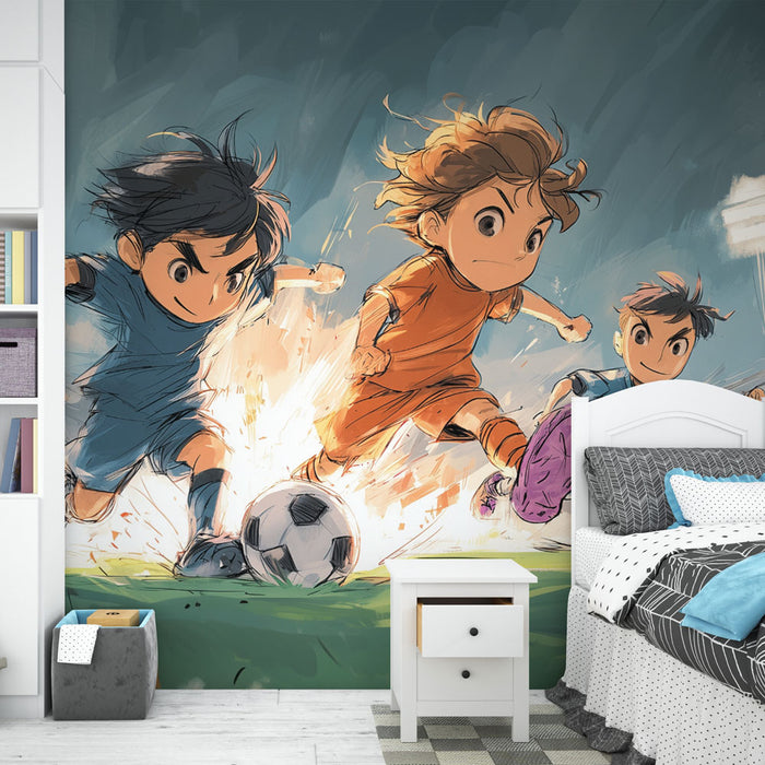 Papier peint football | Dynamisme et Energie sur le Terrain