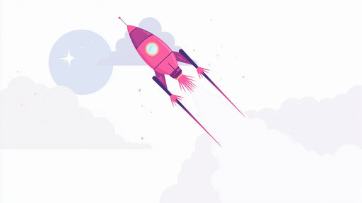 Papier peint fusée Illustration spatiale colorée