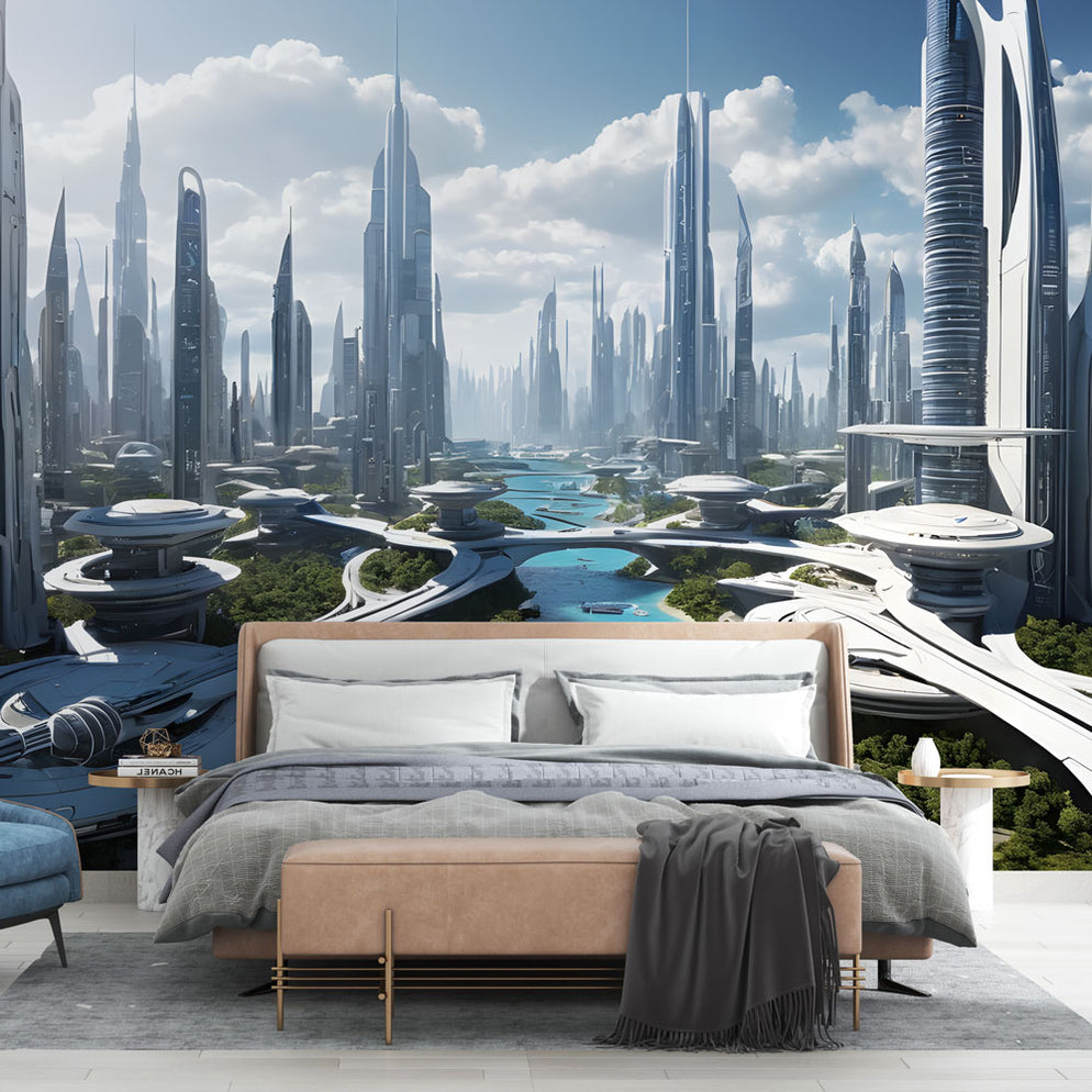 LePapierPeint Papier peint futuriste | Ville de science-fiction