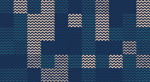 Papier peint zigzag Bleu marine et beige
