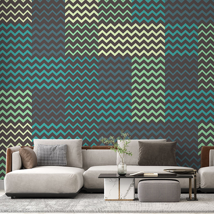 Papier peint chevrons | Design graphique multicolore