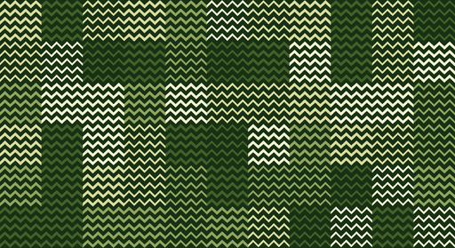 Papier peint zigzag Géométrique vert et beige