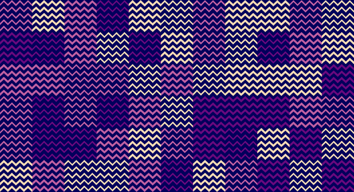 Papier peint zigzag Violet, rose et beige