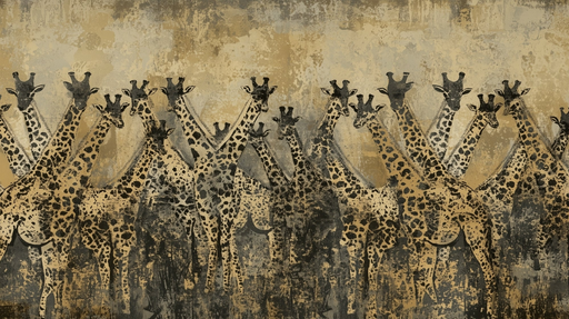 Papier peint girafes Décor sauvage et artistique