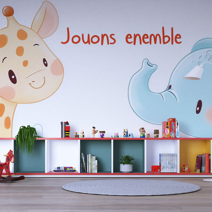 Papier peint enfant | Animaux joueurs
