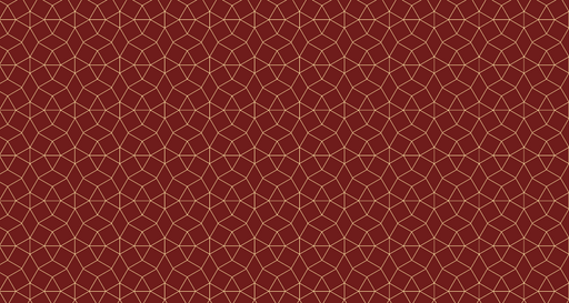 Papier peint géométrique Rouge et Doré