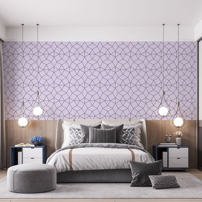 Papier peint géométrique violet | Design moderne et élégant