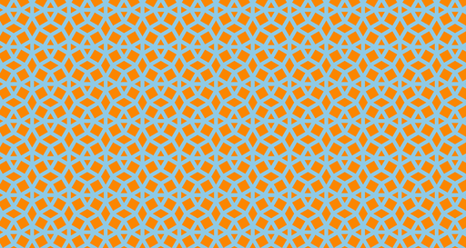 Papier peint géométrique Motif orange et bleu