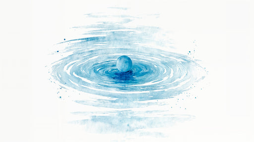 Papier peint aquatique Effet d'onde bleue