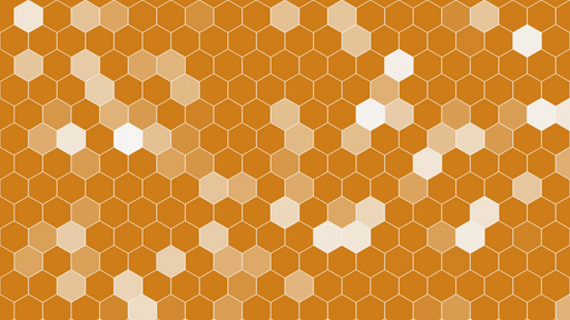 Papier peint hexagonal Tons orangés