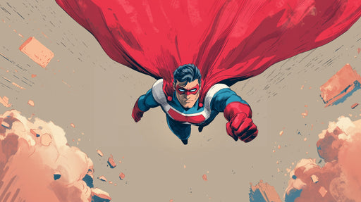 Papier peint héros volant Dynamique et Coloré