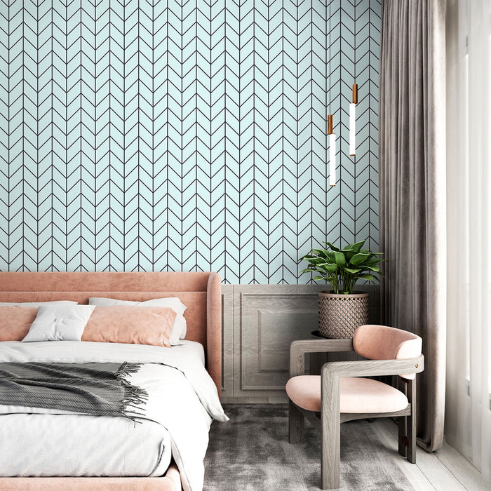 Papier peint chevrons | Motif géométrique moderne