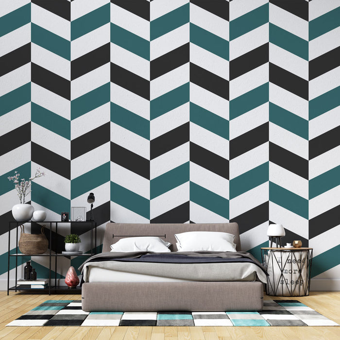 Papier peint chevron | Motif géométrique moderne