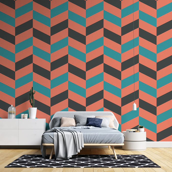 Papier peint chevrons | Graphique et coloré