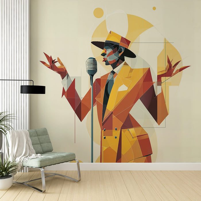 Papier peint jazz | Abstrait et coloré