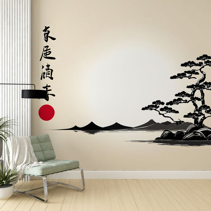 Papier peint Zen | Arbre Bonsai et Paysage Japonais