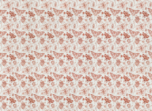 Papier peint papillons Design vintage en rouge et blanc