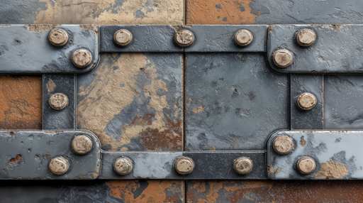Papier peint industriel Motif de rivets métalliques