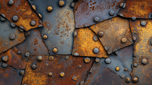 Papier peint rouille industrielle Design de plaques métalliques