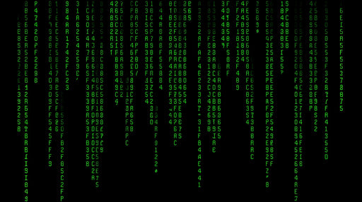 Papier peint code numérique Style Matrix