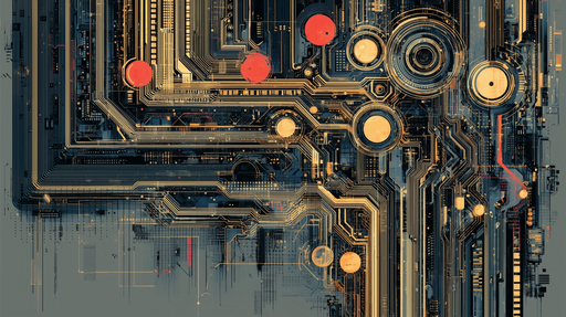 Papier peint circuit électronique Design futuriste