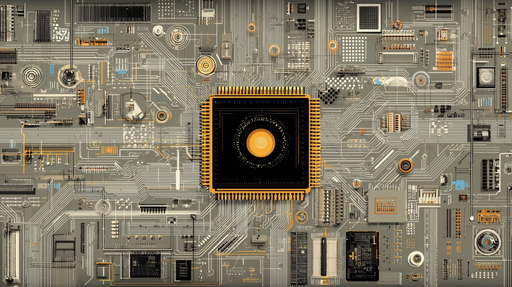 Papier peint circuit électronique Design futuriste et technologique