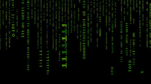 Papier peint numérique Code binaire vert