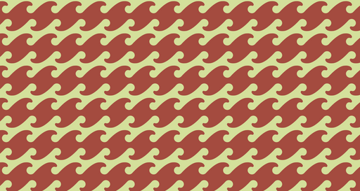 Papier peint motif ondulé Design rétro en rouge et crème