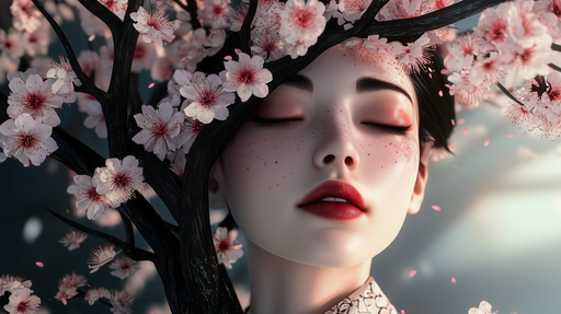 Papier peint Sakura Élégance florale et féminité