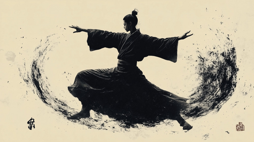 Papier peint Samouraï Art martial en mouvement