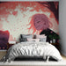Papier peint mural anime rose avec personnage féminin sous un arbre pour chambre moderne