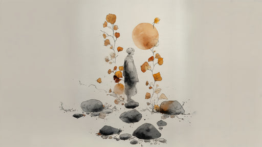 Papier peint art abstrait Silhouette et nature