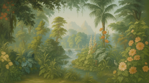 Papier peint paysage tropical Évasion naturelle