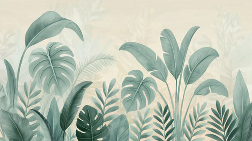Papier peint feuillage tropical Nature verdoyante