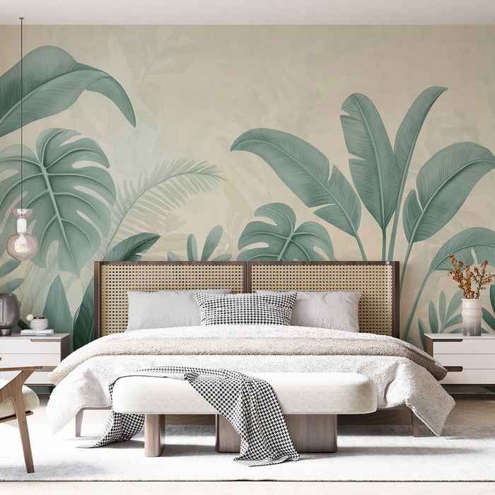Papier peint feuillage tropical | Nature verdoyante