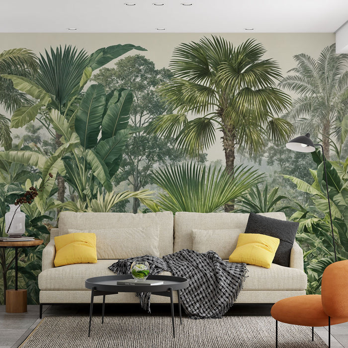 Papier peint forêt tropicale | Décoration murale exotique