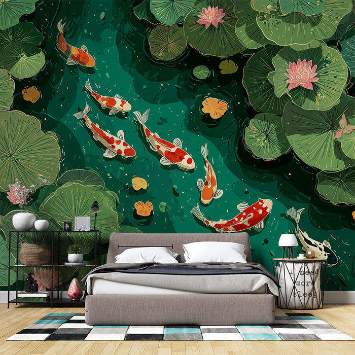 Papier peint carpes koï | Harmonie aquatique