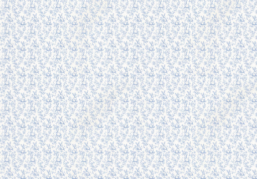 Papier peint lapin Motifs bleus délicats