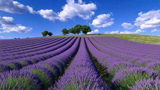 Papier peint champ de lavande Panorama de fleurs en Provence