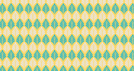 Papier peint motif géométrique Vert et Jaune